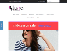 Tablet Screenshot of lunamaternity.com